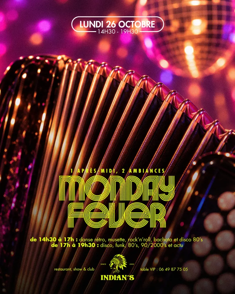 Affiche de la soirée « Monday Fever »