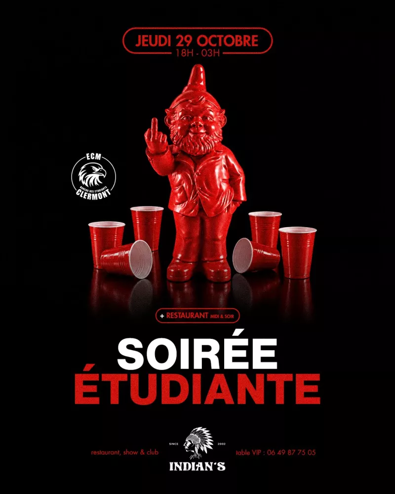 Affiche de la soirée « Étudiant »