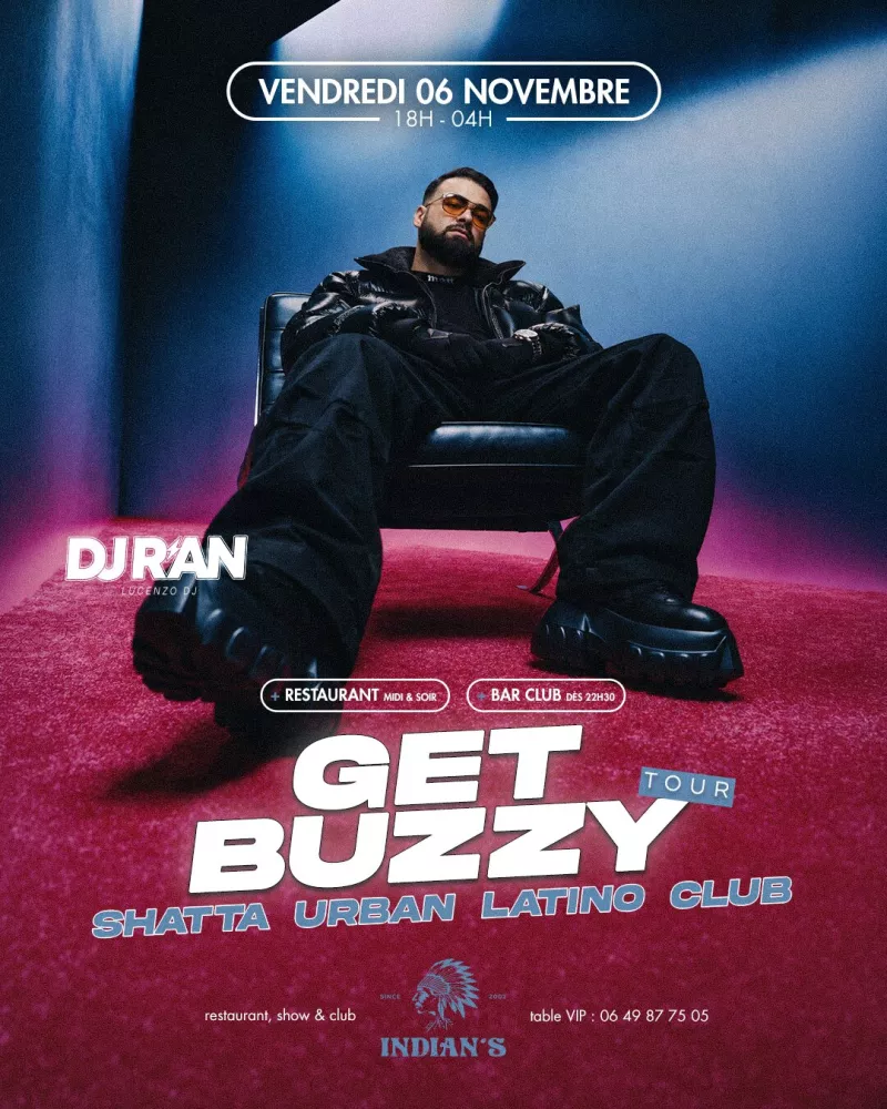 Affiche de la soirée « Get Buzzy Tour »