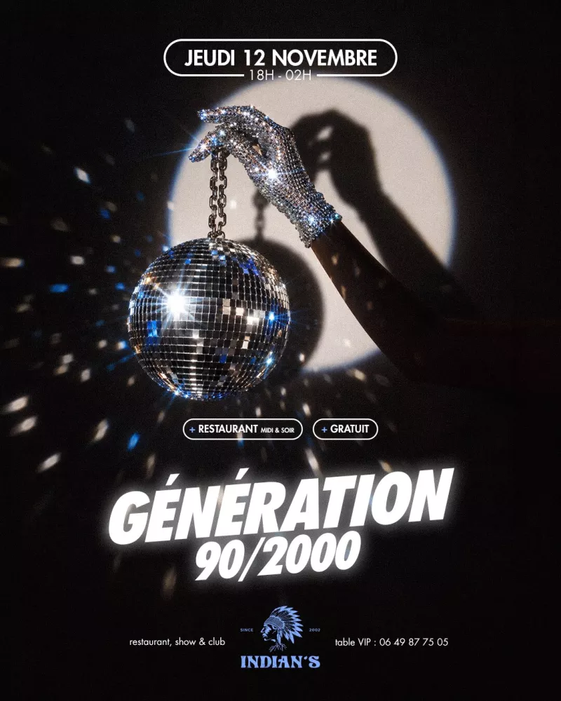 Affiche de la soirée « Génération 90/2000 »