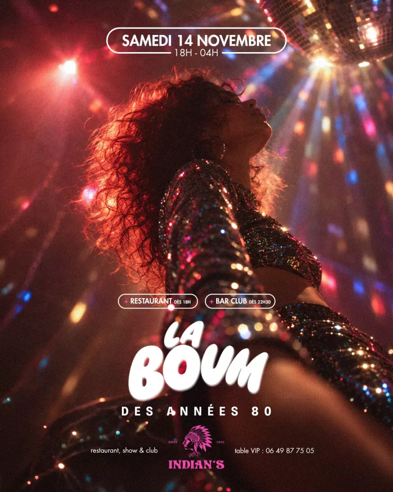 Affiche de la soirée « La Boum des années 80 »