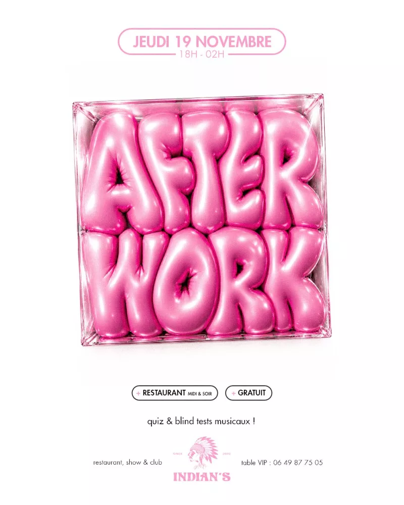 Affiche de la soirée « After work »